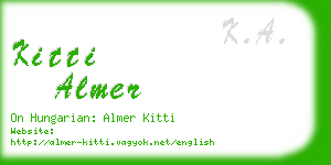 kitti almer business card